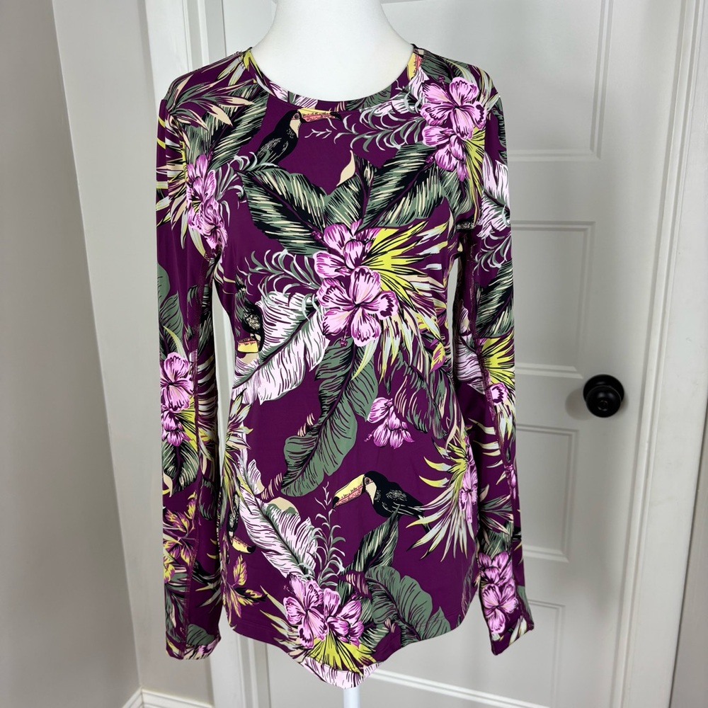 Duluth Toucan Suit Up Swim Long Sleeve Rashguard Size S